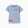 Playera Zippy celeste con estampado de oruga - Kinder Guatemala -