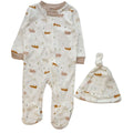 Set Chick Pea 2 piezas: pijama y gorrito estampado bosque multicolor para niño - Kinder Guatemala - pijama de algodón