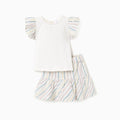 SET TSHIRT STRIPES, BLANCO, 12/18M - Kinder Guatemala -