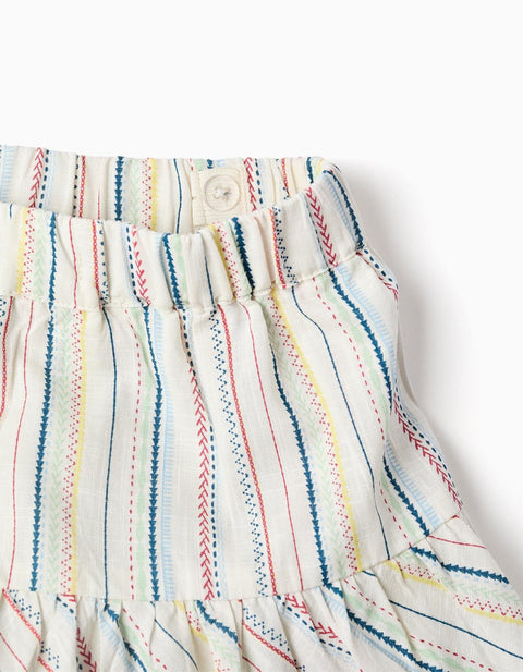 SET TSHIRT STRIPES, BLANCO, 12/18M - Kinder Guatemala -