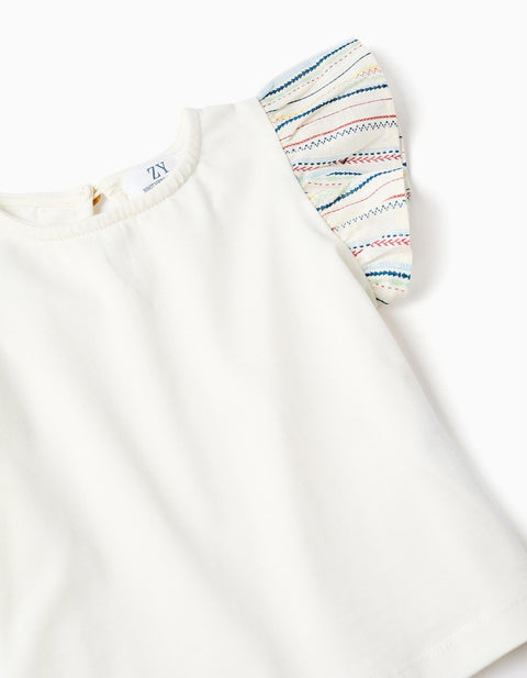 SET TSHIRT STRIPES, BLANCO, 12/18M - Kinder Guatemala -