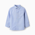 SHIRT LS OXFORD, AZUL CLARO, 9/12M - Kinder Guatemala -
