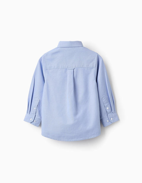 SHIRT LS OXFORD, AZUL CLARO, 9/12M - Kinder Guatemala -