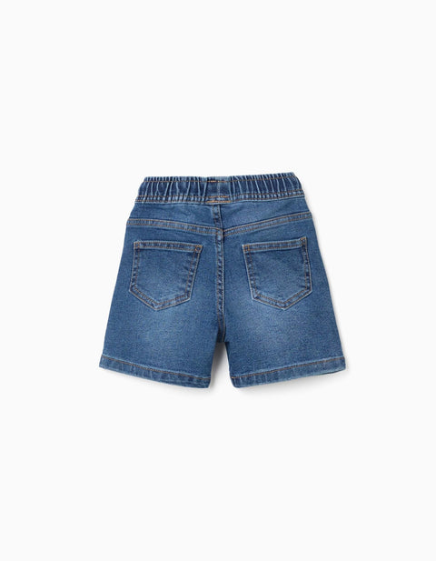SHORTS DENIM, AZUL, 6/9M - Kinder Guatemala -