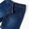 SHORTS DENIM, AZUL OSCURO, 6/9M - Kinder Guatemala -