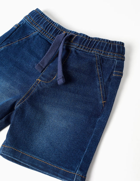 SHORTS DENIM, AZUL OSCURO, 6/9M - Kinder Guatemala -