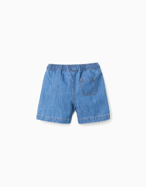 SHORTS LIGHT DENIM, AZUL, 6/9M - Kinder Guatemala -