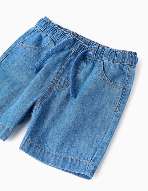 SHORTS LIGHT DENIM, AZUL, 6/9M - Kinder Guatemala -