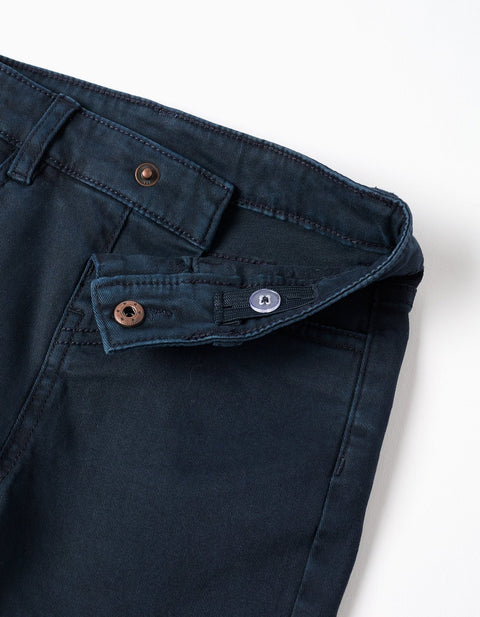 SHORTS TWILL, DARK BLUE, 6/9M - Kinder Guatemala -