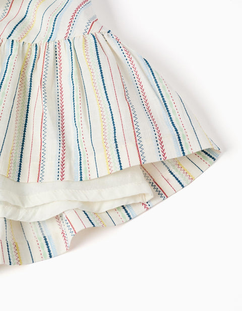 SS DRESS STRIPES, BLANCO, 3/4 - Kinder Guatemala -
