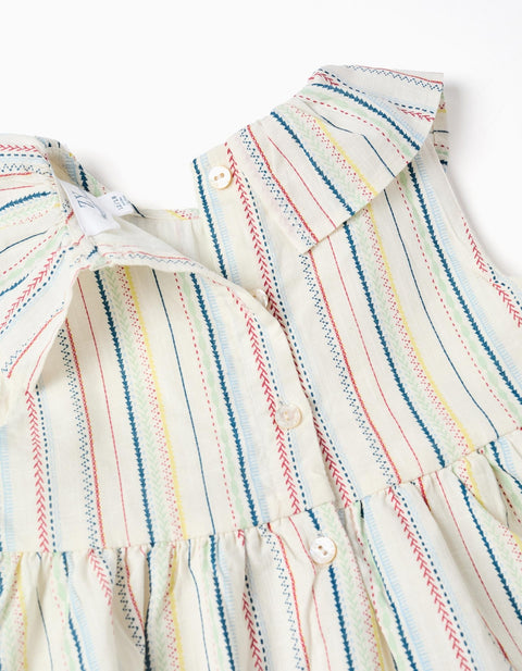 SS DRESS STRIPES, BLANCO, 3/4 - Kinder Guatemala -