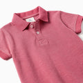 SS SHIRT COTTON, ROSA OSCURO, 6/9M - Kinder Guatemala -