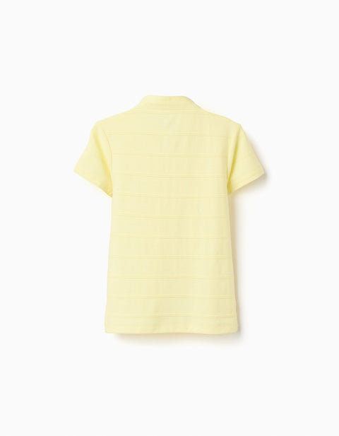 SS SHIRT JACQUARD, AMARILLO, 3/4 - Kinder Guatemala -
