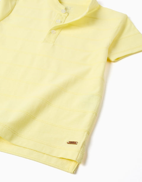 SS SHIRT JACQUARD, AMARILLO, 3/4 - Kinder Guatemala -