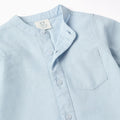 SS SHIRT LINEN, AZUL CLARO, 6/9M - Kinder Guatemala -