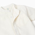 SS SHIRT LINEN, LIGHT BLUE, 9/12M - Kinder Guatemala -