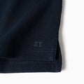 SS SHIRT PIQUE, AZUL OSCURO, 3/4 - Kinder Guatemala -