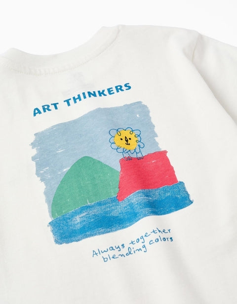 SS TSHIRT COTTON, WHITE, 6/9M - Kinder Guatemala -