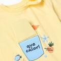 SS TSHIRT JERSEY, AMARILLO CLARO, 6/9M - Kinder Guatemala -