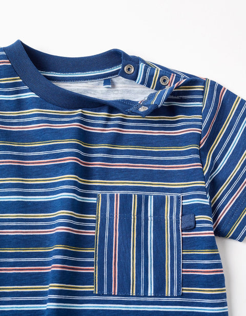 SS TSHIRT JERSEY, DARK BLUE, 6/9M - Kinder Guatemala -