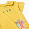 SS TSHIRT JERSEY, DARK YELLOW, 6/9M - Kinder Guatemala -