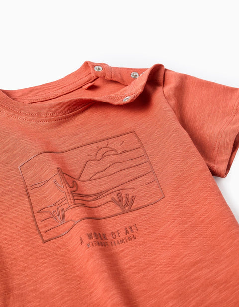 SS TSHIRT JERSEY, NARANJA, 6/9M - Kinder Guatemala -