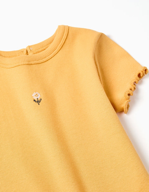 SS TSHIRT RIB, DARK YELLOW, 12/18M - Kinder Guatemala -