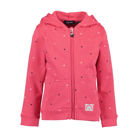 Sudadero Blue Seven con capucha zipper y bolsas rosado niña - Kinder Guatemala - 