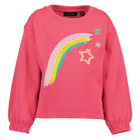 Sudadero Blue Seven rosado con diseño de estrellas con lentejuelas para niña - Kinder Guatemala - 