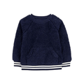 Sudadero Carters con bolso al frente de Sherpa azul para niño - Kinder Guatemala - Cardigan de sherpa para invierno