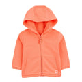 Sudadero Carters con capucha y bolsas y zipper al frente color Naranja de french terry para niña - Kinder Guatemala - Sudadero