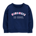 Sudadero Carters diseño Kindness Is Cool azul para niña - Kinder Guatemala - 