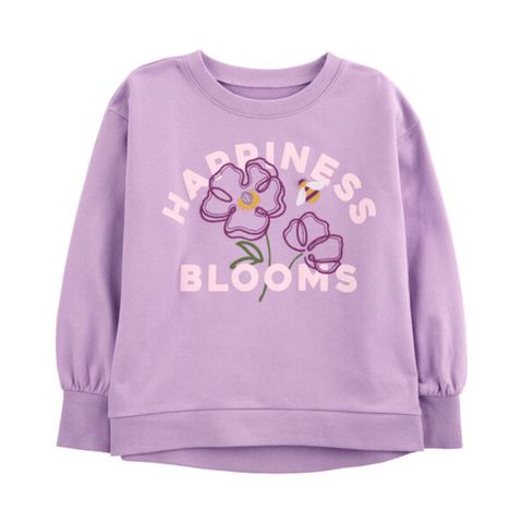 Sudadero Carters Playwear Kid Happiness Blooms Floral lila niña - Kinder Guatemala - 