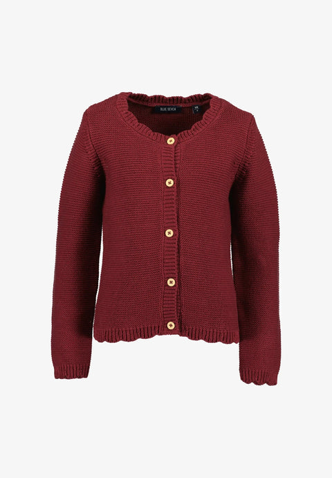 Sueter Blue Seven con botones color corinto para niña - Kinder Guatemala - Suéteres