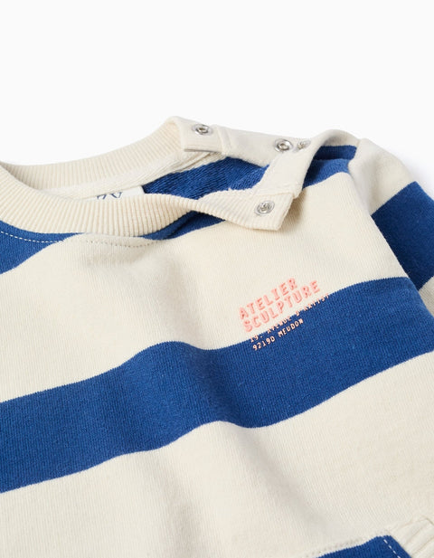 SWEAT FLEECE COTTON, AZUL OSCURO, 6/9M - Kinder Guatemala -