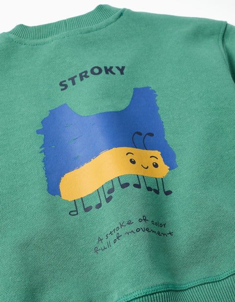 SWEAT FLEECE, VERDE, 6/9M - Kinder Guatemala -