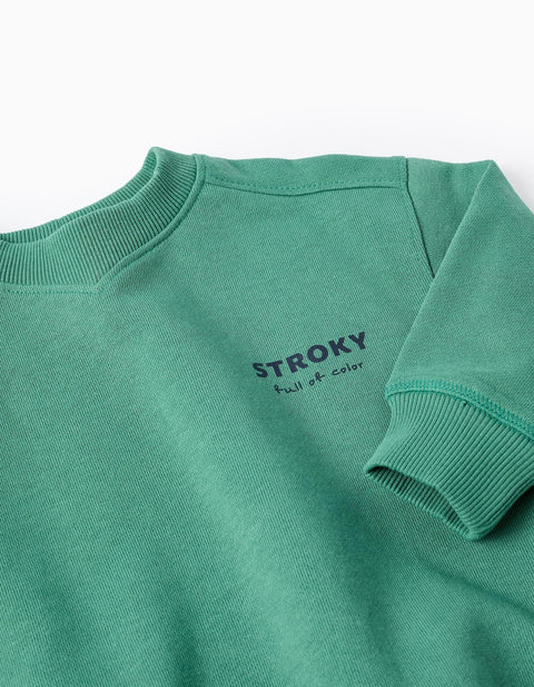 SWEAT FLEECE, VERDE, 6/9M - Kinder Guatemala -