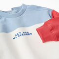 SWEATSHIRT FLEECE, AZUL CLARO, 6/9M - Kinder Guatemala -