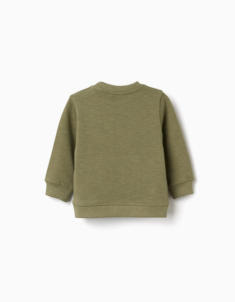 SWEATSHIRT FLEECE, DARK GREEN, 12/18M - Kinder Guatemala -