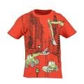 T-shirt Blue Seven manga corta diseño de construccion color rojo para niño - Kinder Guatemala - t-shirt