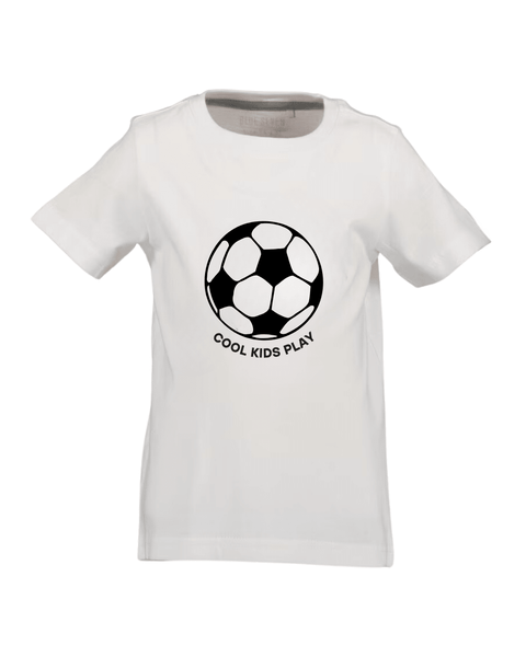 T-shirt Blue Seven manga corta diseño de pelota color blanco para niño - Kinder Guatemala - t-shirt