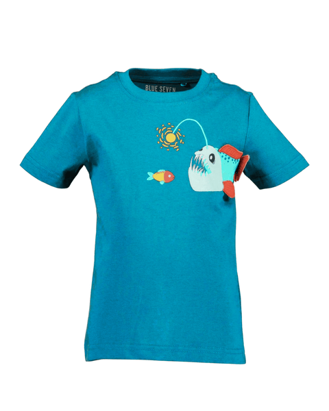 T-shirt Blue Seven manga corta diseño de pez color celeste para niño - Kinder Guatemala - t-shirt