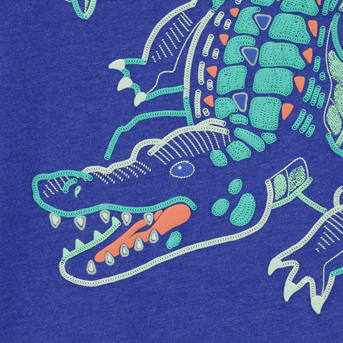 T-shirt Carter Playwear manga corta diseño de cocodrilo azul para niño - Kinder Guatemala - 
