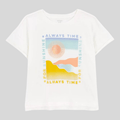 T-shirt Carters Playwear manga corta blanco con diseño para niña - Kinder Guatemala - 