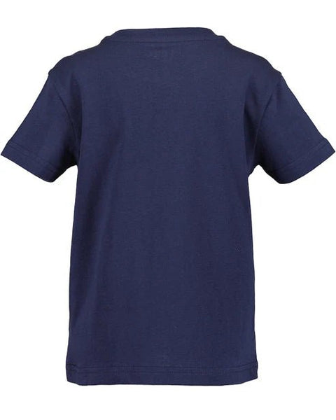 T-shirt de algodón orgánico Blue Seven Vehicle azul - Kinder Guatemala -