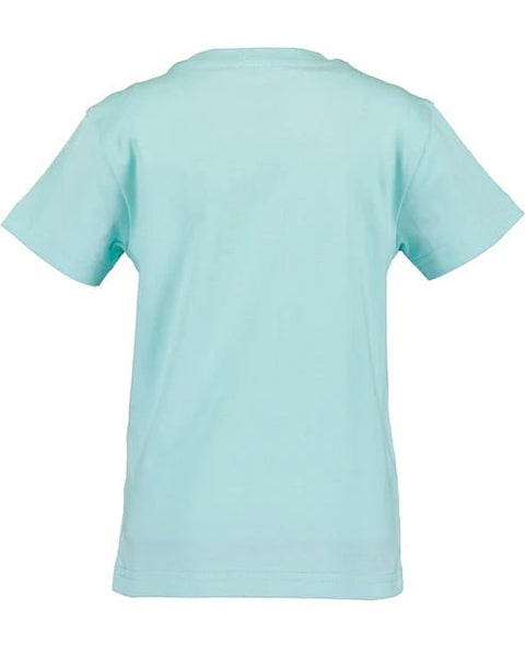 T-shirt de algodón orgánico Blue Seven Vehicle celeste - Kinder Guatemala -