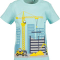 T-shirt de algodón orgánico Blue Seven Vehicle celeste - Kinder Guatemala -