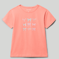 T-shirt de Jersey Blue Seven naranja con moños - Kinder Guatemala -