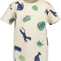 T-shirt de manga corta de Jersey Blue Seven Jungle dinos y hojas - Kinder Guatemala -