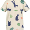 T-shirt de manga corta de Jersey Blue Seven Jungle dinos y hojas - Kinder Guatemala -